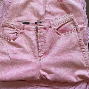 Pink Straight Jeans